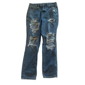 American Eagle distressed curvy mom jeans size 4